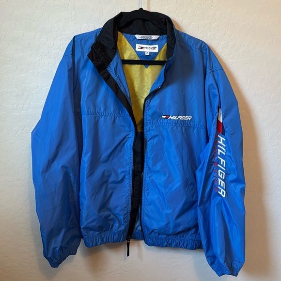 Vintage 90s Tommy Hilfiger Athletics Windbreaker Jacket Size M - Picture 1 of 12